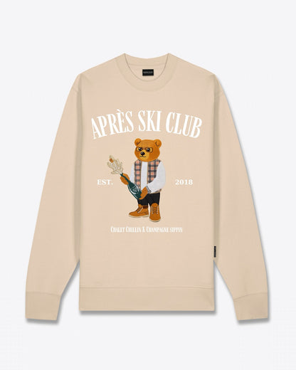 Embroidered Pullover Filou CLXXIII. APRÈS SKI CLUB -  Sand brown