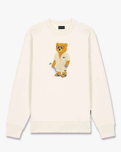 SS25 Embroidered Pullover Filou CXIII. - Pearl white