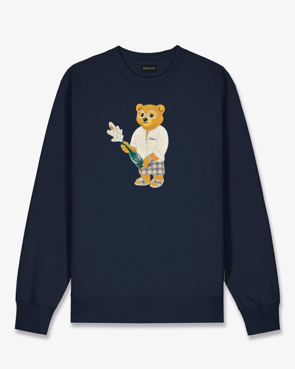 SS25 Embroidered Pullover Filou CXIV. - Navy blue