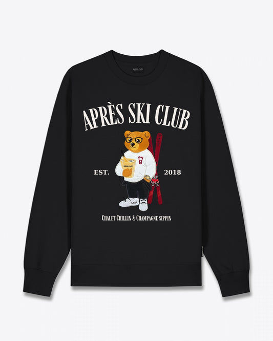 Embroidered Pullover Filou CXXXV. APRÈS SKI CLUB - Black