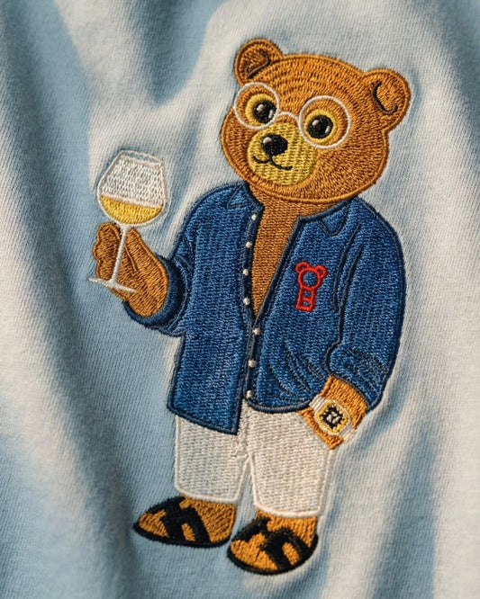 SS26 Chest Embroidered T-Shirt Filou CLXIV. - Light blue