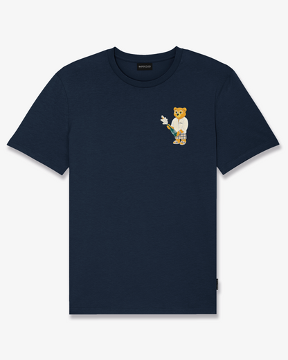 SS25 Embroidered Chestprint T-Shirt Filou CXIV. - Navy blue