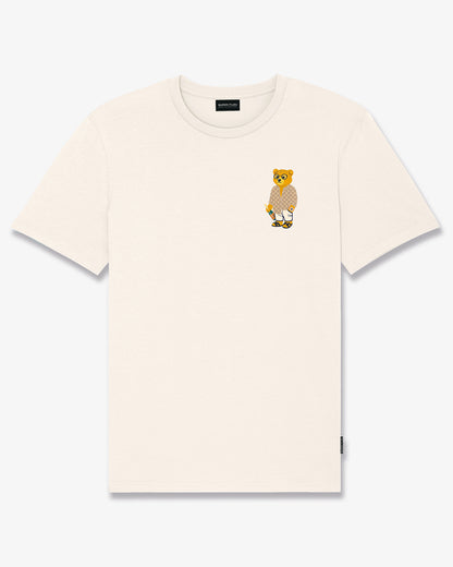 SS25 Embroidered Chestprint T-Shirt Filou CXVIII. - Pearl white