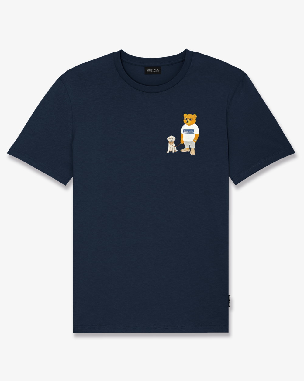 SS25 Embroidered Chestprint T-Shirt Filou CXXIV.- Navy blue