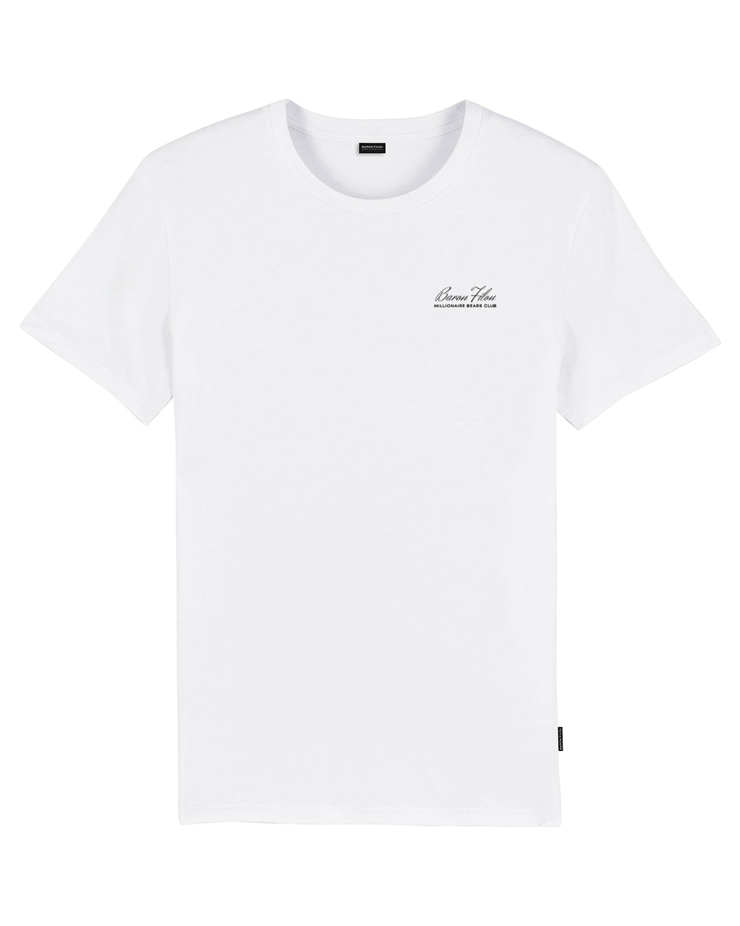 Organic Backprint T-Shirt, Filou XCIII. Flying Euro - White