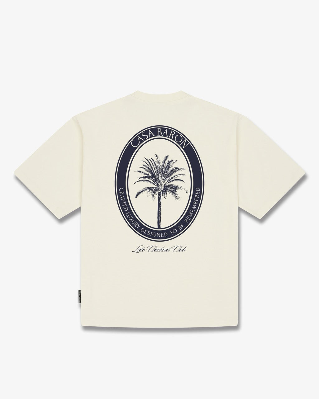 SS26 Oversized Backprint T-Shirt CASA BARON PALM - Off-White