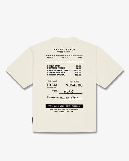 SS26 Oversized Backprint T-Shirt BARON BEACH BILL - Off-White