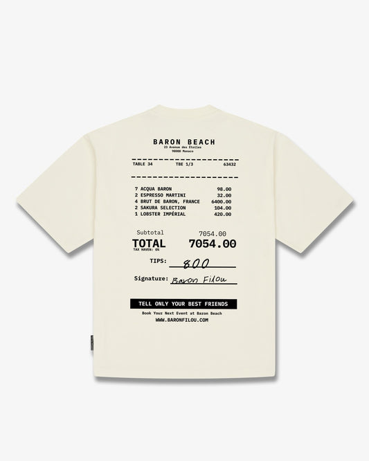 SS26 Oversized Backprint T-Shirt BARON BEACH BILL - Off-White