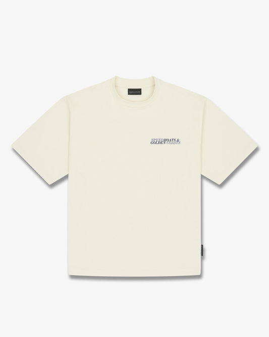 SS26 Oversized Backprint T-Shirt SPEED BOATS - Off-White