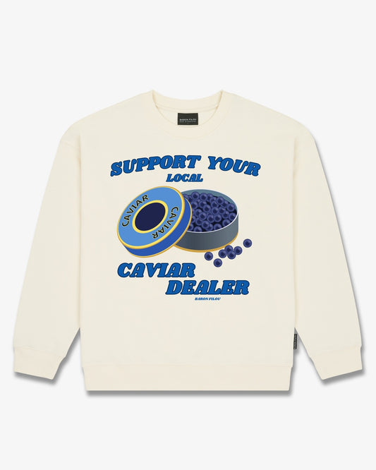 SS26 Oversized Pullover CAVIAR DEALER - Off-White