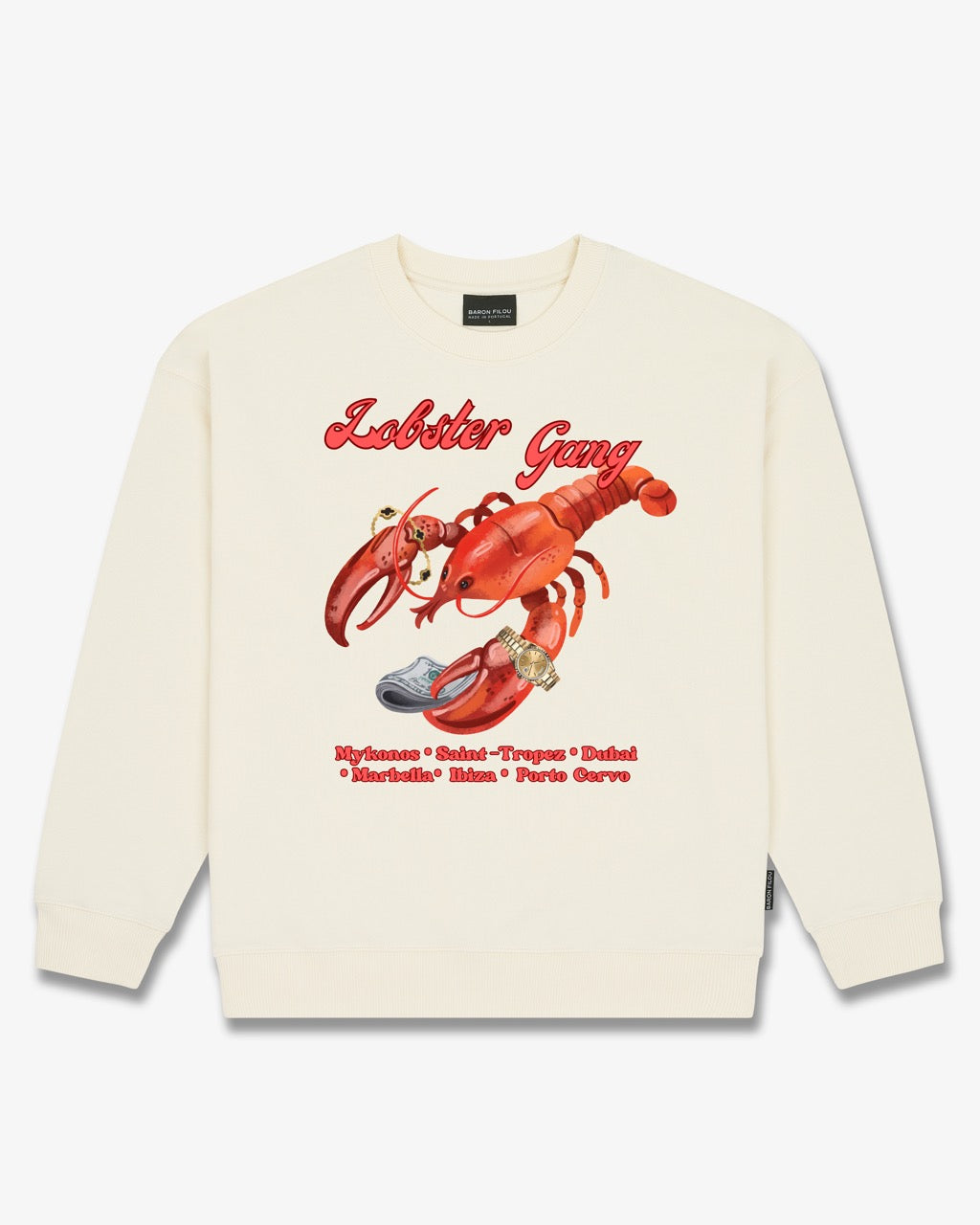 SS26 Oversized Pullover LOBSTER GANG - Off-White
