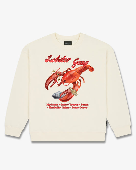 SS26 Oversized Pullover LOBSTER GANG - Off-White