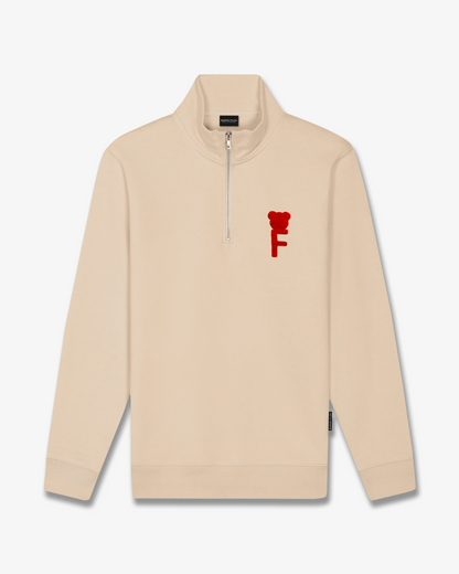 FW25 Half-Zip Chenille F - Sand brown