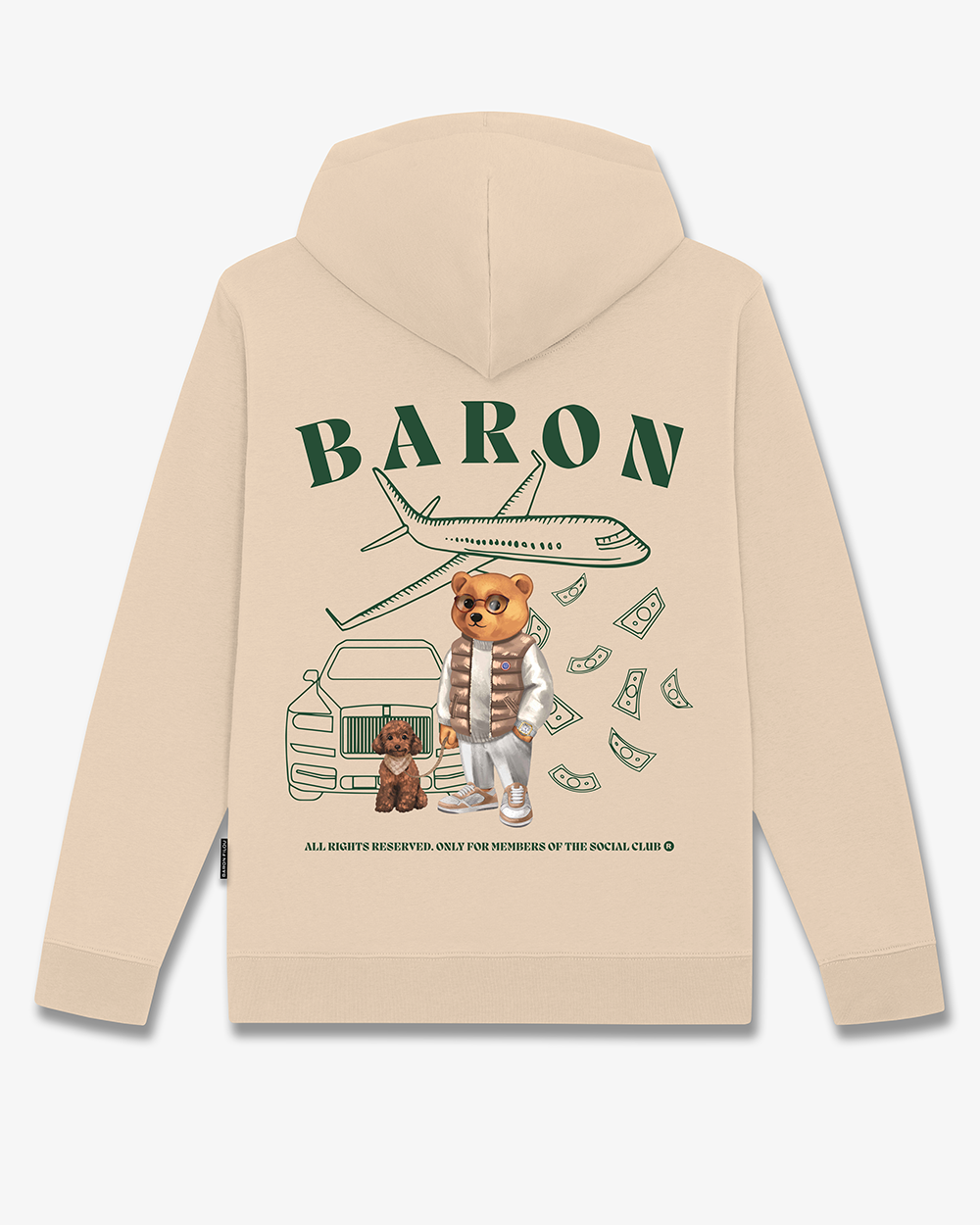 FW25 Hoodie Backprint Filou CXLVI. BARON - Sand brown