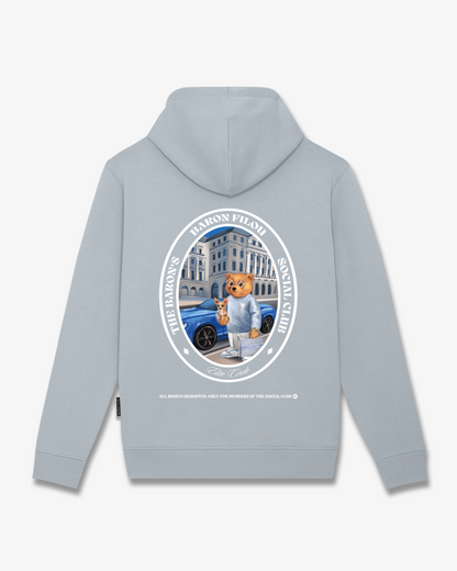 FW25 Hoodie Oval Backprint Filou CXLIX. - Frosted blue