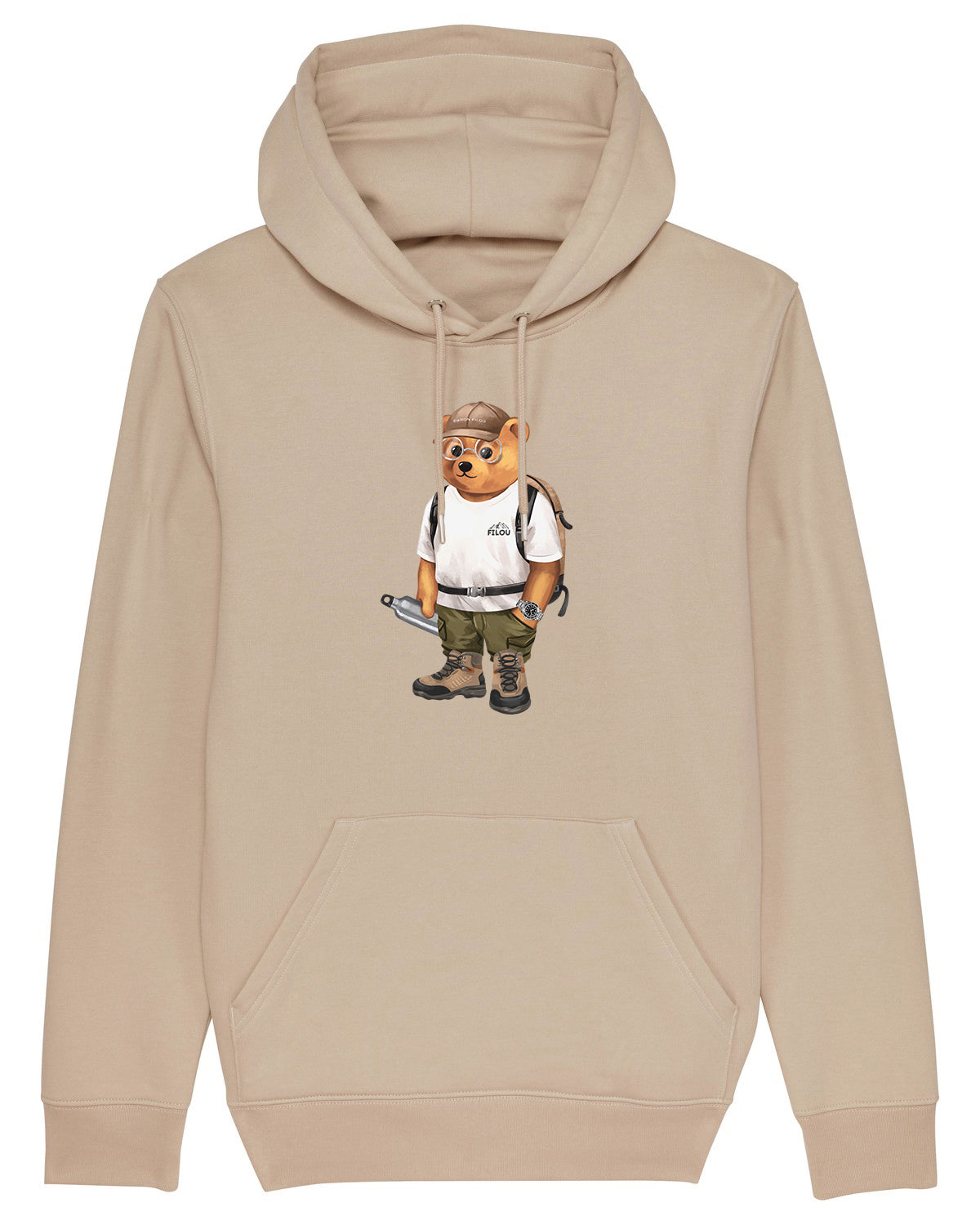 Organic Hoodie Filou CXXXVIII. - Sand brown