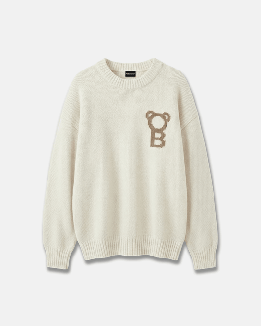 SS26 Signature Knit Pullover- Off-White