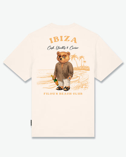 SS25 Oversized Backprint T-Shirt, Filou CXVIII. IBIZA - Pearl white