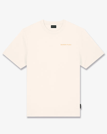 SS25 Oversized Backprint T-Shirt, Filou CXVIII. IBIZA - Pearl white