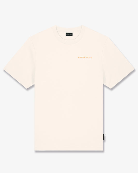 SS25 Oversized Backprint T-Shirt, Filou CXVIII. IBIZA - Pearl white