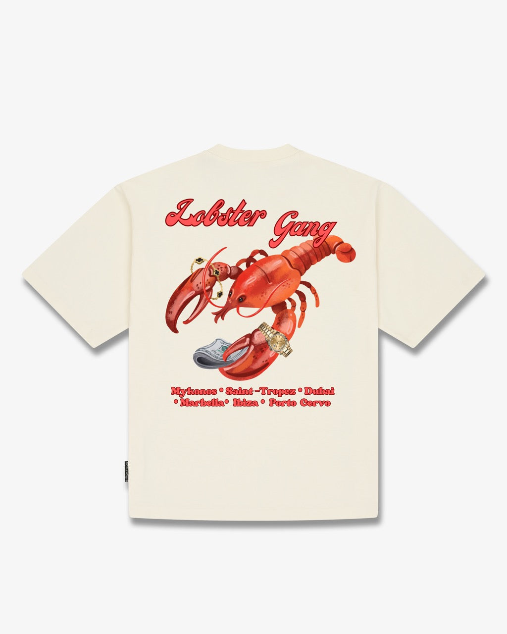 SS26 Oversized Backprint T-Shirt LOBSTER GANG - Off-White