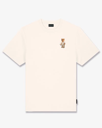 SS25 Oversized Backprint T-Shirt, Mykonos Crew - Pearl white