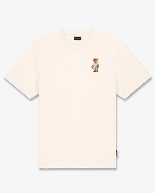 SS25 Oversized Backprint T-Shirt, Mykonos Crew - Pearl white