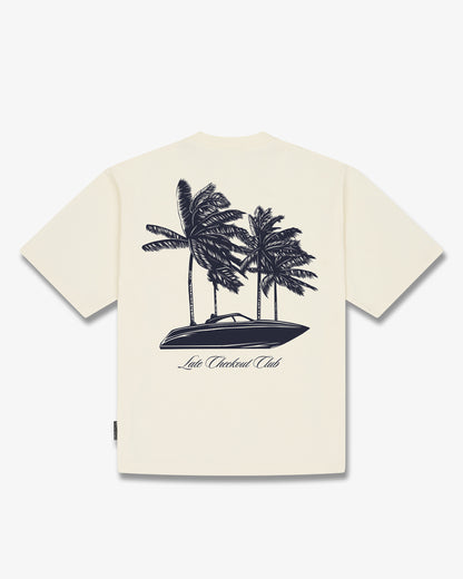 SS26 Oversized Backprint T-Shirt SPEED BOATS - Off-White