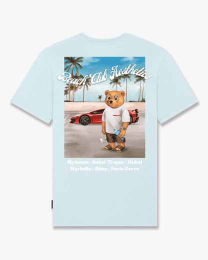 SS25 Poster Backprint T-Shirt, Filou CXXI. - Sky blue