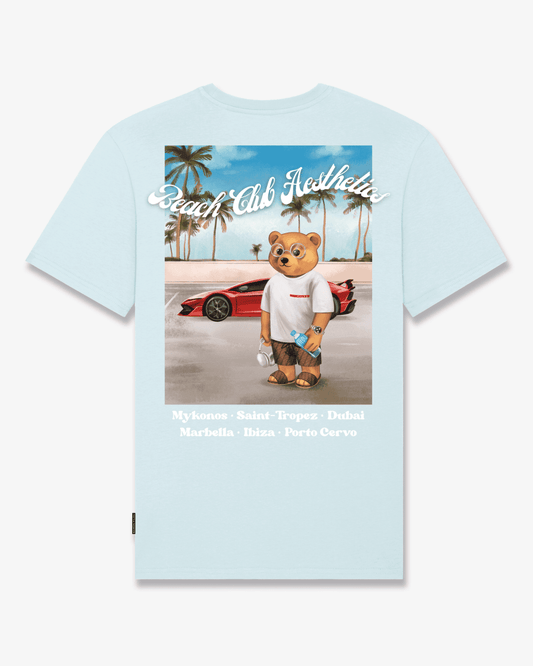 SS25 Poster Backprint T-Shirt, Filou CXXI. - Sky blue