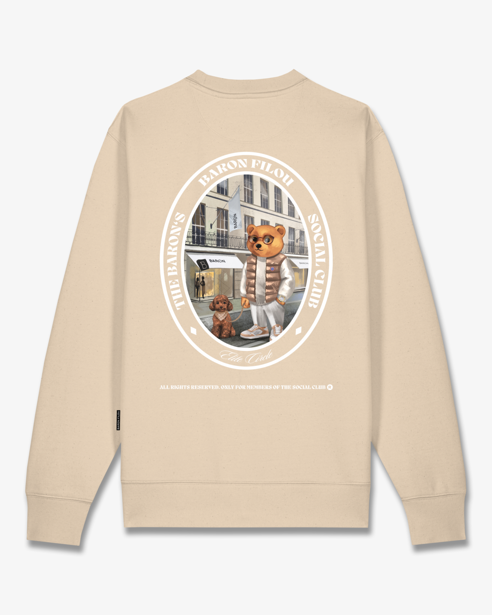 FW25 Pullover Oval Backprint Filou CL. - Sand brown