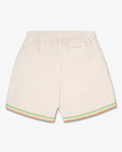 SS25 Shorts with Stripes - Pearl white