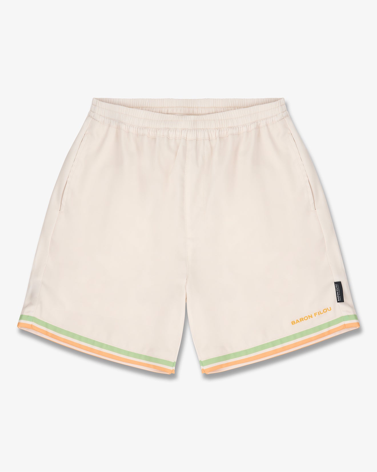 SS25 Shorts with Stripes - Pearl white