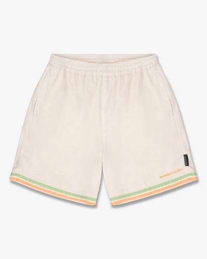 SS25 Shorts with Stripes - Pearl white