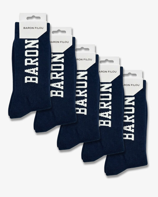 SS26 5-Pack BARON Sport Socks - Navy blue