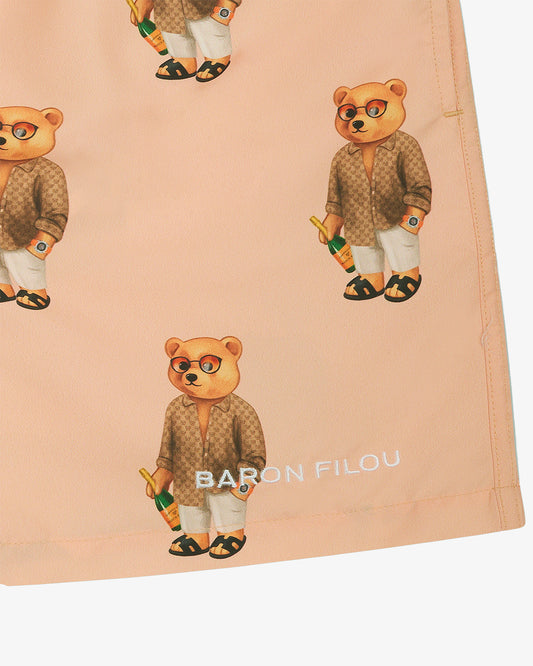 SS25 Swim Shorts Filou CXVIII. Allover - Sunrise orange