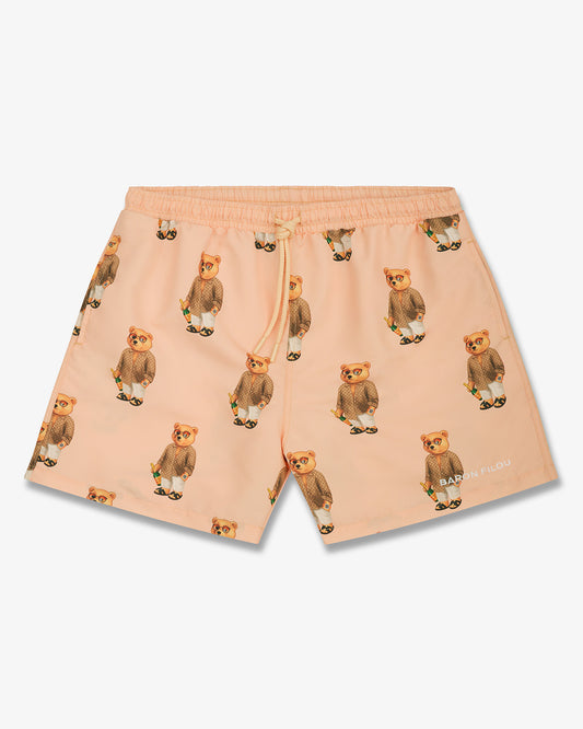 SS25 Swim Shorts Filou CXVIII. Allover - Sunrise orange