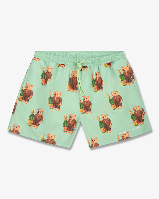 SS25 Swim Shorts Filou CXXII. Allover - Palm green