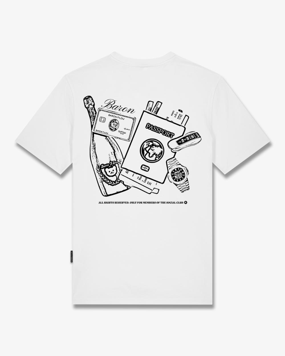 FW25 T-Shirt Filou CLII. Backprint Sketch - White