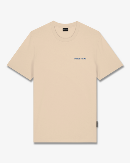 FW25 T-Shirt Backprint DIFFERENT TIMEZONES - Sand brown