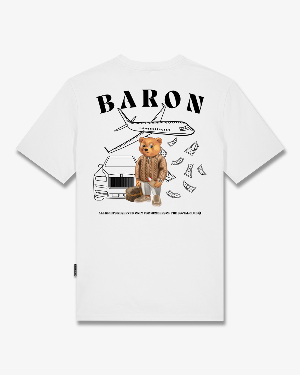 FW25 T-Shirt Backprint Filou CXLVI. BARON - White