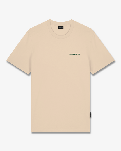 FW25 T-Shirt Backprint THE BARON SOCIAL CLUB - Sand brown