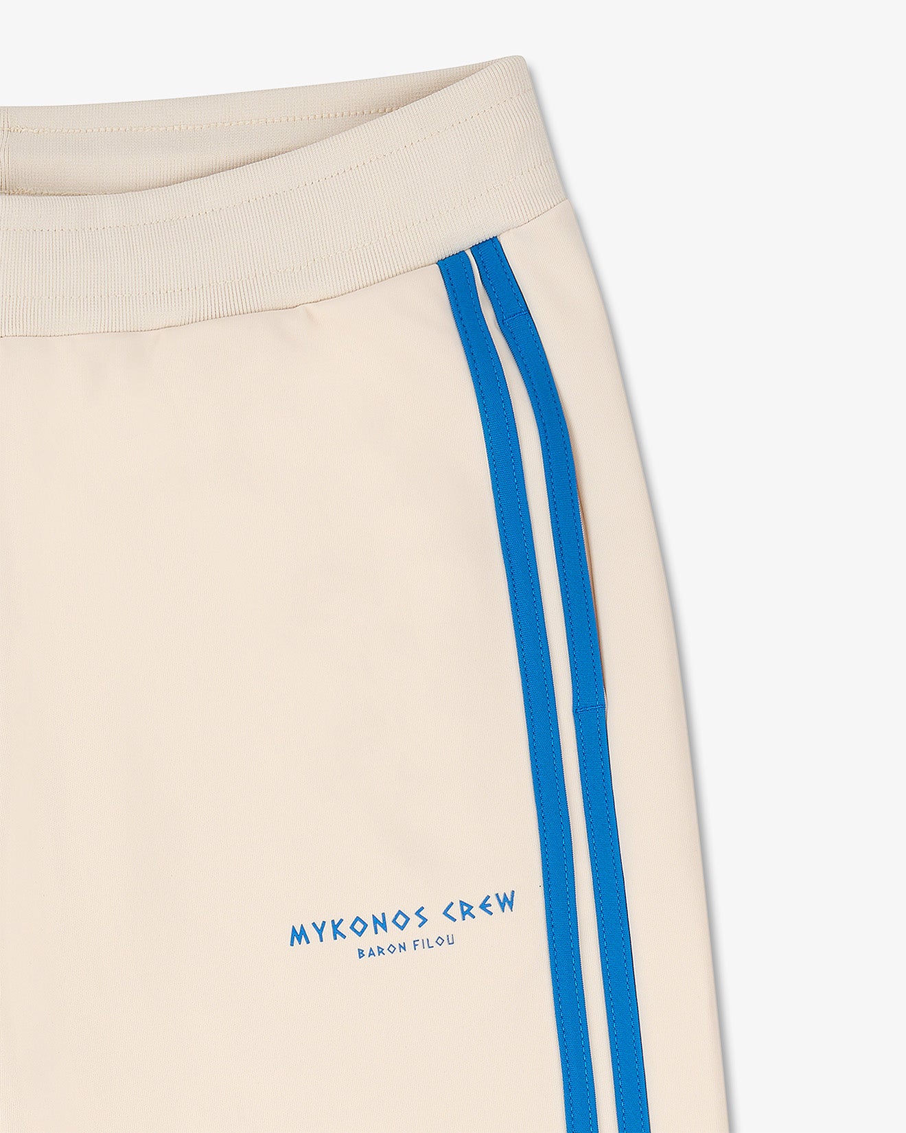 SS25 Tracksuit Sweatpants with Stripes, Mykonos Crew - Pearl white