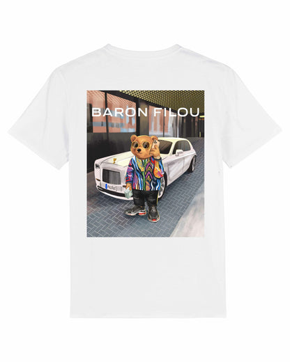 Organic T-Shirt with backprint, Filou LXVIII. - White