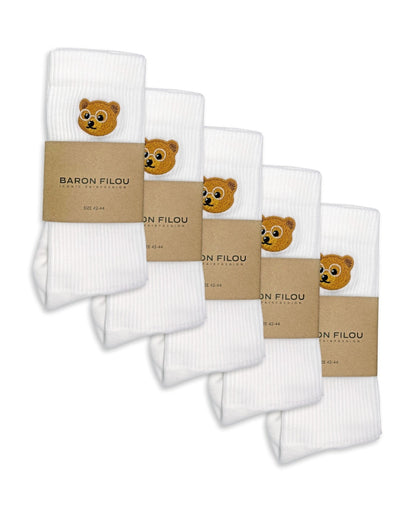 5-Pack Baron Filou Socks – White